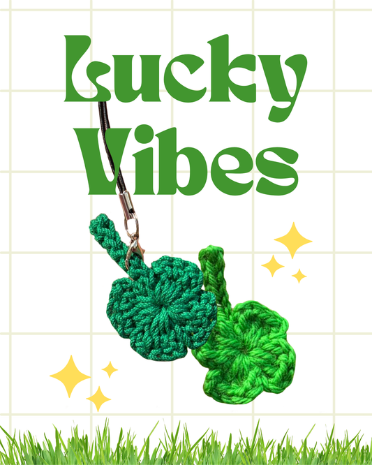 Lucky Clover Crochet Keyring